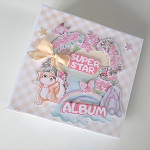 'Super Star' emlékalbum, fotóalbum, scrapbook, Otthon & Életmód, Papír, írószer, Babanapló, Papírművészet, Fotó, grafika, rajz, illusztráció, MESKA