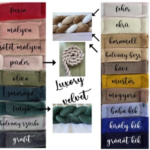 Luxory soft bársony fonott rácsvédő  - otthon & életmód - babaszoba, gyerekszoba - rácsvédő & baldachin - Meska.hu