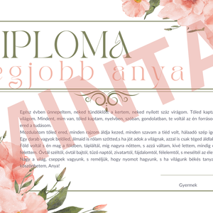 Legjobb Anya / Apa Diploma, Oklevél - művészet - grafika & illusztráció - digitális - Meska.hu