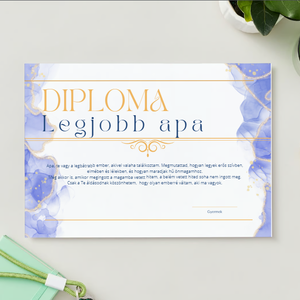 Legjobb Anya / Apa Diploma, Oklevél - művészet - grafika & illusztráció - digitális - Meska.hu