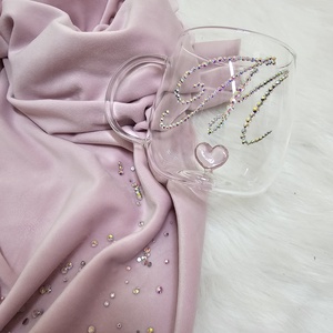 Strasszköves egyedi üvegbögre - otthon & életmód - konyhafelszerelés, tálalás - tálalás - bögre & csésze - Meska.hu