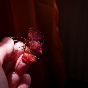 Ginkgo fülbevaló - fenntartható ékszer - ékszer - fülbevaló - lógó fülbevaló - Meska.hu
