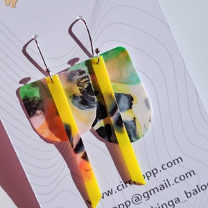 NEWFusion fülbevaló - fenntartható ékszer, Ékszer, Fülbevaló, Lógó fülbevaló, Újrahasznosított alapanyagból készült termékek, Ékszerkészítés, MESKA