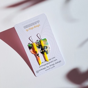 NEWFusion fülbevaló - fenntartható ékszer - ékszer - fülbevaló - lógó fülbevaló - Meska.hu