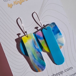 NEWFusion fülbevaló - fenntartható ékszer, Ékszer, Fülbevaló, Lógó fülbevaló, Újrahasznosított alapanyagból készült termékek, Ékszerkészítés, MESKA