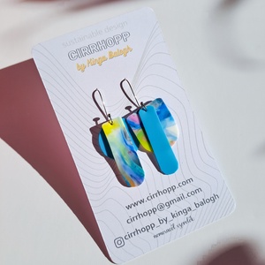 NEWFusion fülbevaló - fenntartható ékszer - ékszer - fülbevaló - lógó fülbevaló - Meska.hu