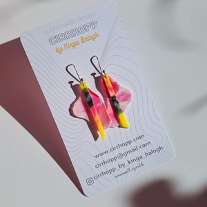 NEWFusion fülbevaló - fenntartható ékszer - ékszer - fülbevaló - lógó fülbevaló - Meska.hu