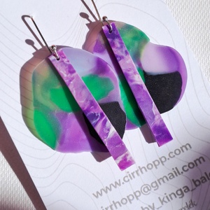 NEWFusion fülbevaló - fenntartható ékszer, Ékszer, Fülbevaló, Lógó fülbevaló, Újrahasznosított alapanyagból készült termékek, Ékszerkészítés, MESKA