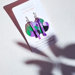 NEWFusion fülbevaló - fenntartható ékszer - ékszer - fülbevaló - lógó fülbevaló - Meska.hu