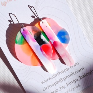 NEWFusion fülbevaló - fenntartható ékszer - ékszer - fülbevaló - lógó fülbevaló - Meska.hu