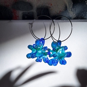 Amőba fülbevaló - fenntartható ékszer - Meska.hu