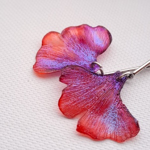 Ginkgo fülbevaló - fenntartható ékszer - ékszer - fülbevaló - lógó fülbevaló - Meska.hu