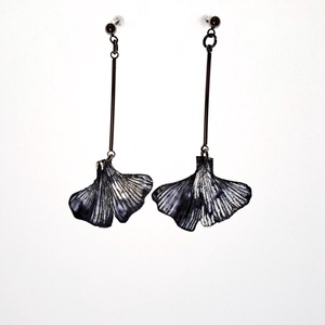 Ginkgo fülbevaló - fenntartható ékszer, Ékszer, Fülbevaló, Lógó fülbevaló, Újrahasznosított alapanyagból készült termékek, Ékszerkészítés, MESKA