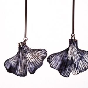 Ginkgo fülbevaló - fenntartható ékszer - ékszer - fülbevaló - lógó fülbevaló - Meska.hu