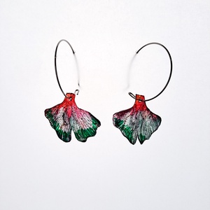 Ginkgo fülbevaló - fenntartható ékszer, Ékszer, Fülbevaló, Lógó fülbevaló, Újrahasznosított alapanyagból készült termékek, Ékszerkészítés, MESKA