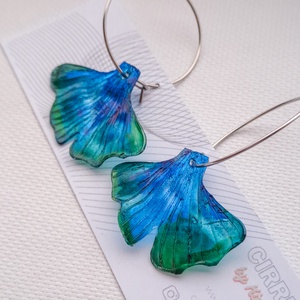 Ginkgo fülbevaló - fenntartható ékszer - ékszer - fülbevaló - lógó fülbevaló - Meska.hu