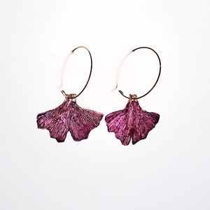 Ginkgo fülbevaló - fenntartható ékszer - ékszer - fülbevaló - lógó fülbevaló - Meska.hu