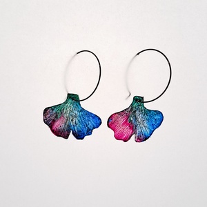 Ginkgo fülbevaló - fenntartható ékszer - Meska.hu