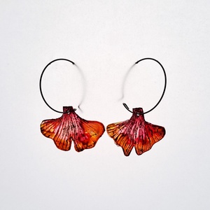 Ginkgo fülbevaló - fenntartható ékszer - ékszer - fülbevaló - lógó fülbevaló - Meska.hu