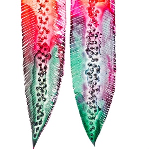 Tollafülbe fülbevaló, madártoll - fenntartható ékszer - ékszer - fülbevaló - lógó fülbevaló - Meska.hu