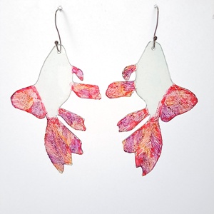 Goldfish fülbevaló - fenntartható ékszer - ékszer - fülbevaló - lógó fülbevaló - Meska.hu