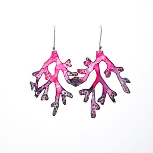 Korallág fülbevaló - fenntartható ékszer, Ékszer, Fülbevaló, Lógó fülbevaló, Újrahasznosított alapanyagból készült termékek, Ékszerkészítés, MESKA