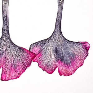 Ginkgo fülbevaló - fenntartható ékszer - ékszer - fülbevaló - lógó fülbevaló - Meska.hu