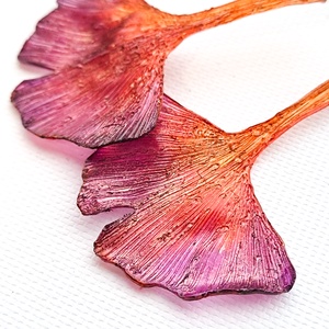 Ginkgo fülbevaló - fenntartható ékszer - ékszer - fülbevaló - lógó fülbevaló - Meska.hu