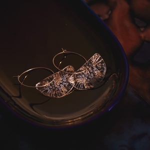 Félkör fülbevaló - fenntartható ékszer - Meska.hu