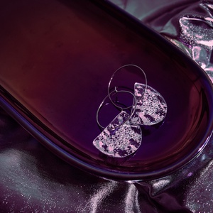 Félkör fülbevaló - fenntartható ékszer - Meska.hu