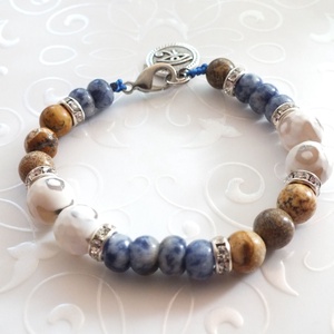 Hórusz szeme... ásványgyöngy karkötő -  - Meska.hu