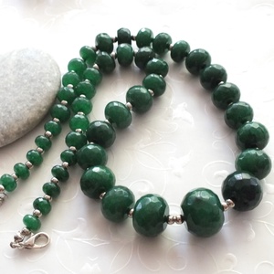 Smaragdzöld... jáde nyaklánc -  - Meska.hu