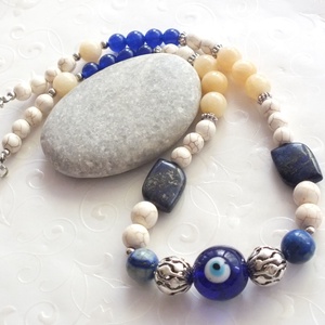 Evil eye... ásványgyöngy nyaklánc -  - Meska.hu