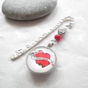 Szeretlek anya... üveglencsés könyvjelző - könyv & zene - könyvjelző - Meska.hu