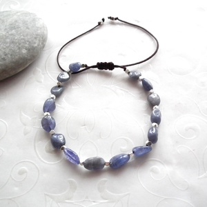 Tanzanit karkötő - ékszer - karkötő - gyöngyös karkötő - Meska.hu