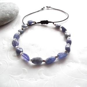 Tanzanit karkötő - ékszer - karkötő - gyöngyös karkötő - Meska.hu