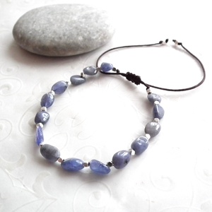 Tanzanit karkötő - ékszer - karkötő - gyöngyös karkötő - Meska.hu