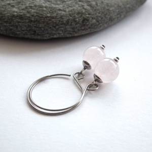 Rózsabogyó nemesacél fülbevaló  - ékszer - fülbevaló - lógó fülbevaló - Meska.hu