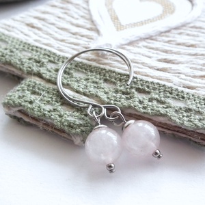 Rózsabogyó nemesacél fülbevaló  - ékszer - fülbevaló - lógó fülbevaló - Meska.hu