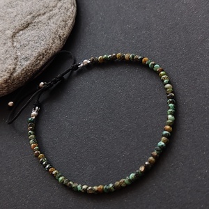 Minidesign... afrikai türkiz acél karkötő - ékszer - karkötő - gyöngyös karkötő - Meska.hu