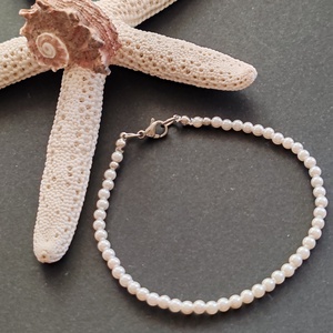 Shell pearl karkötő - ékszer - karkötő - gyöngyös karkötő - Meska.hu