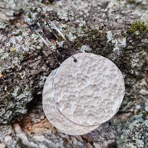 Nagy alumínium korong fülbevaló - Meska.hu