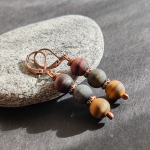 Matt tigrisszem fülbevaló - ékszer - fülbevaló - lógó fülbevaló - Meska.hu Matt tigrisszem fülbevaló - ékszer - fülbevaló - lógó fülbevaló - Meska.hu