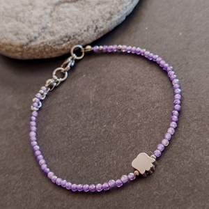 Minidesign... tulipán cirkónia karkötő  - ékszer - karkötő - gyöngyös karkötő - Meska.hu