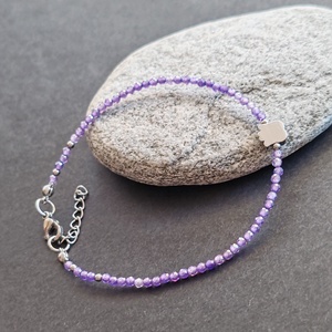 Minidesign... tulipán cirkónia karkötő  - ékszer - karkötő - gyöngyös karkötő - Meska.hu