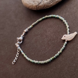 Minidesign... kismadár cirkónia karkötő  - Meska.hu