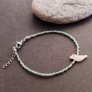 Minidesign... kismadár cirkónia karkötő  - ékszer - karkötő - gyöngyös karkötő - Meska.hu