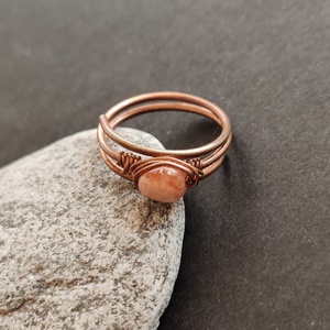 Napkő vörösréz gyűrű  - Meska.hu