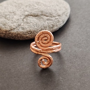 Dupla csiga... rosegold alumínium gyűrű , Ékszer, Gyűrű, Fonódó gyűrű, Ékszerkészítés, Fémmegmunkálás, MESKA