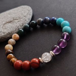 Csakra karkötő, Ékszer, Karkötő, Gyöngyös karkötő, Ékszerkészítés, MESKA